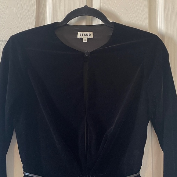 STAUD Black Long Sleeve Dress - Picture 2 of 11